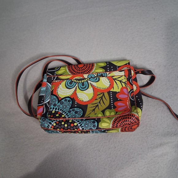 Vera Bradley Colorful Women's 8" X 6" X 3" Floral Crossbody Bag Adjustable - Picture 14 of 16